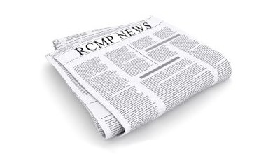 RCMP News on a newspaper