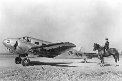 Historical photo of Beech 18 aircraft