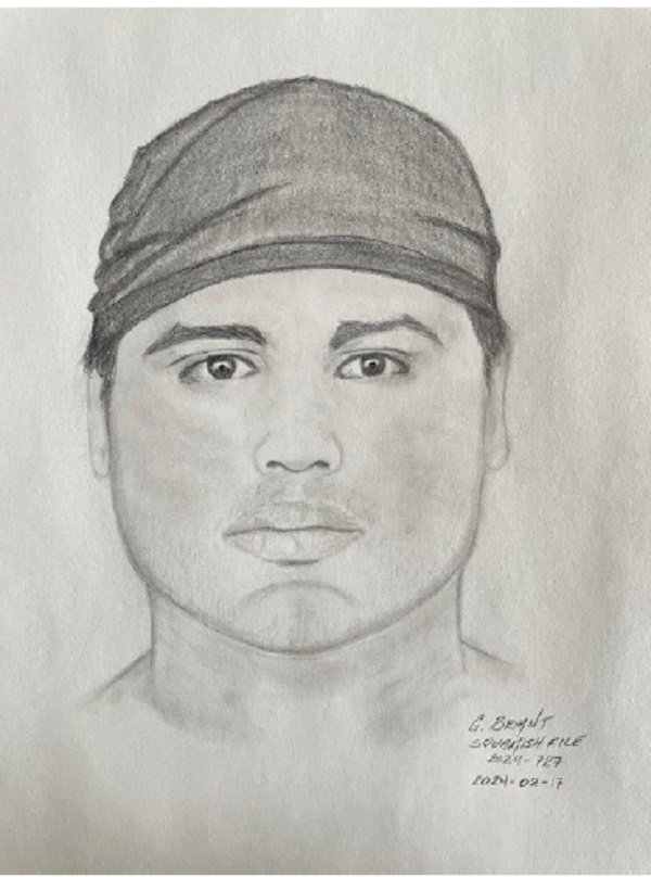 Forensic sketch of male suspect
